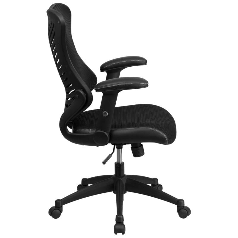 Kale High Back Designer Black Mesh Executive Swivel Ergonomic Office Chair with Adjustable Arms