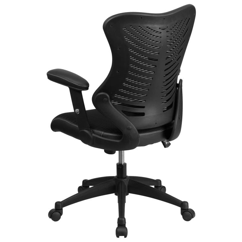 Kale High Back Designer Black Mesh Executive Swivel Ergonomic Office Chair with Adjustable Arms