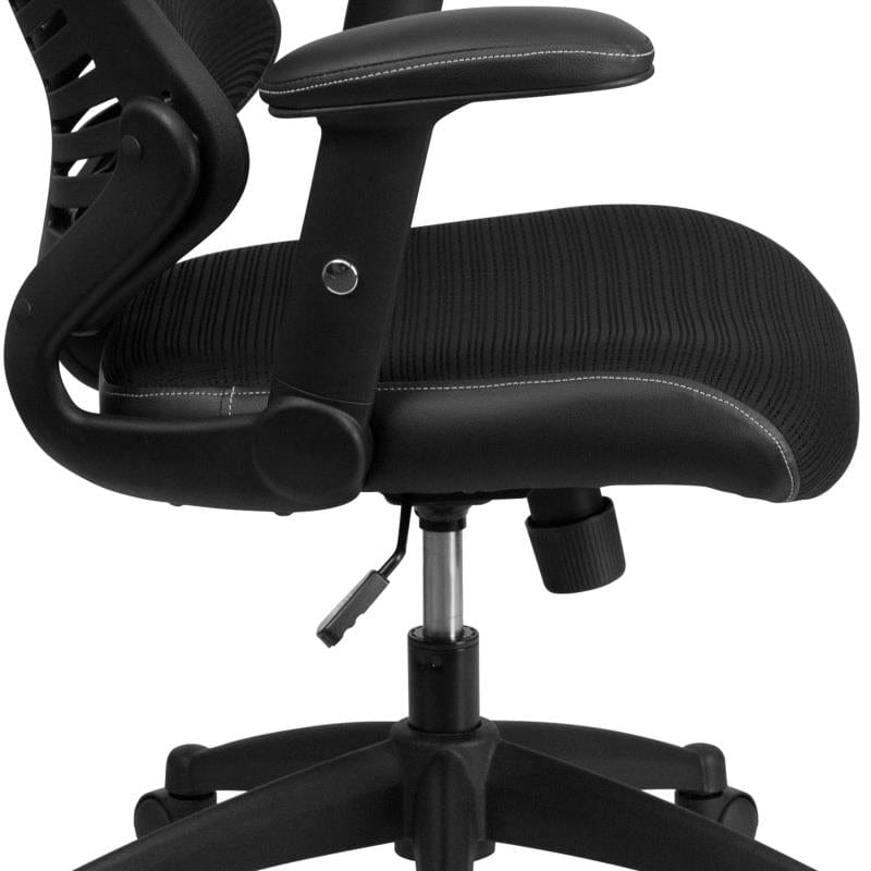 Kale High Back Designer Black Mesh Executive Swivel Ergonomic Office Chair with Adjustable Arms