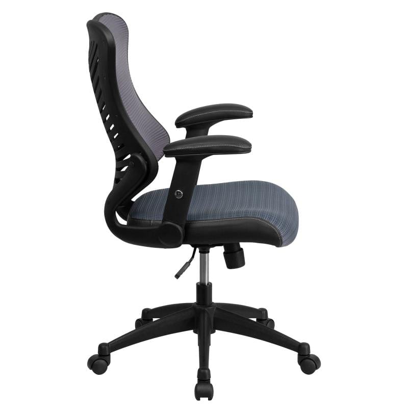 Kale High Back Designer Gray Mesh Executive Swivel Ergonomic Office Chair with Adjustable Arms