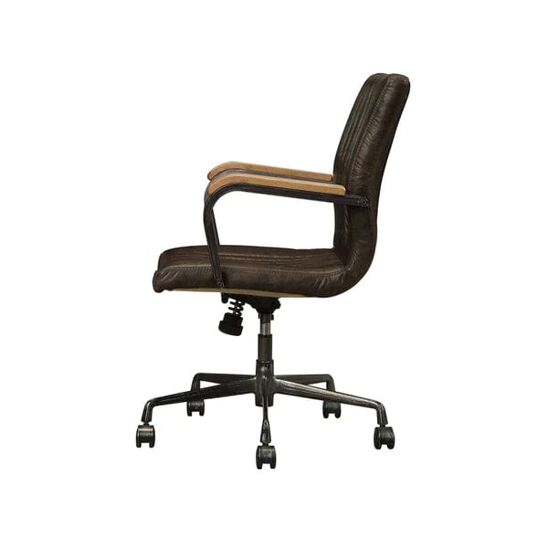 Leatherette Swivel Adjustable Executive Office Chair, Brown