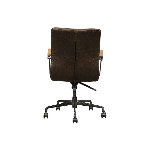 Leatherette Swivel Adjustable Executive Office Chair, Brown