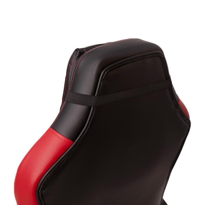 Stone Ergonomic Office Computer Chair - Adjustable Black and Red Designer Gaming Chair - 360° Swivel - Red Dual Wheel Casters